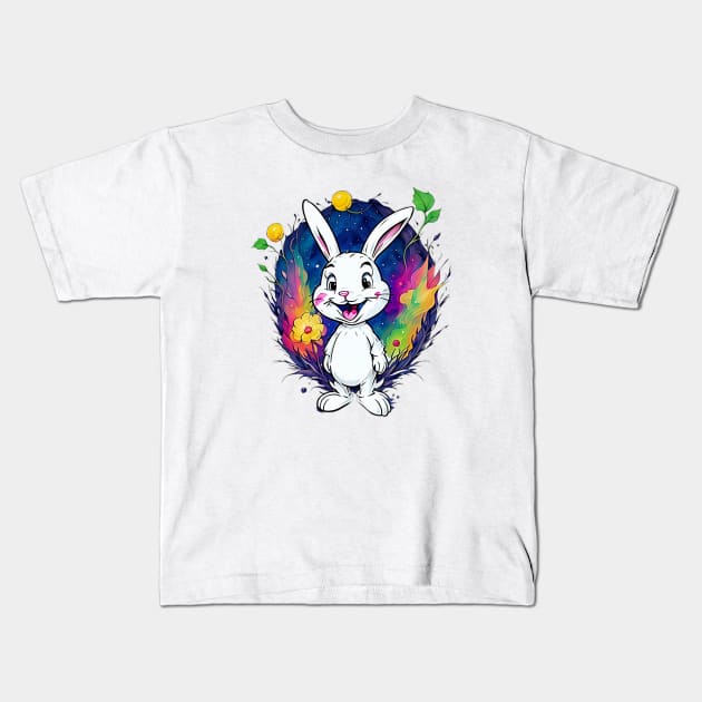 Bugs bunny rabbit cartoon Kids T-Shirt by LATAVIdesign